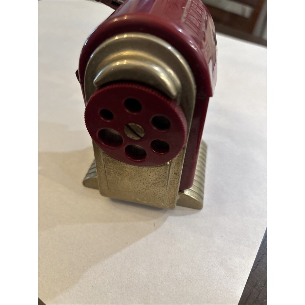 Antique Dexter RED Pencil Sharpener Automatic Pencil Sharpening Co Vintage WORKS - Picture 6 of 16